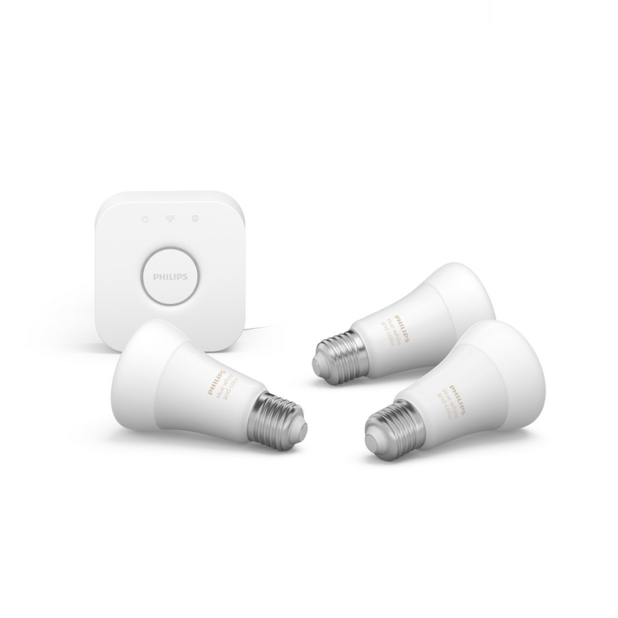 Starter kit Philips Hue WHITE AND COLOR AMBIANCE 3xE27/9,5W/230V 2000-6500K