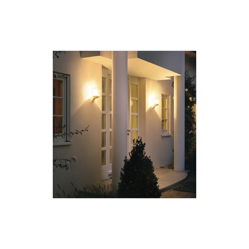 STEINEL 005917 - Outdoor wall light with sensor L585S 1xE27/60W white IP44