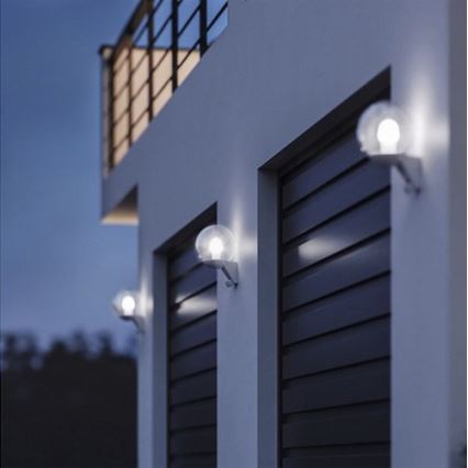 STEINEL 005917 - Outdoor wall light with sensor L585S 1xE27/60W white IP44