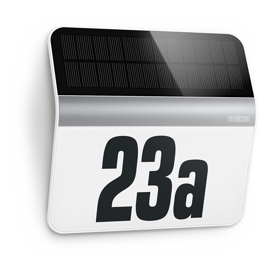 STEINEL 007140 - LED Solar house number XSolar LH-N LED/0,03W stainless steel IP44 2500 mAh