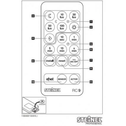 STEINEL 007638 - RC9 remote controller for iHF3D sensor