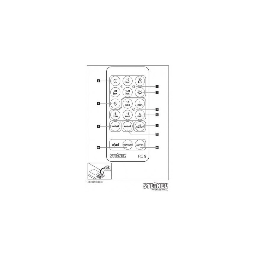 STEINEL 007638 - RC9 remote controller for iHF3D sensor