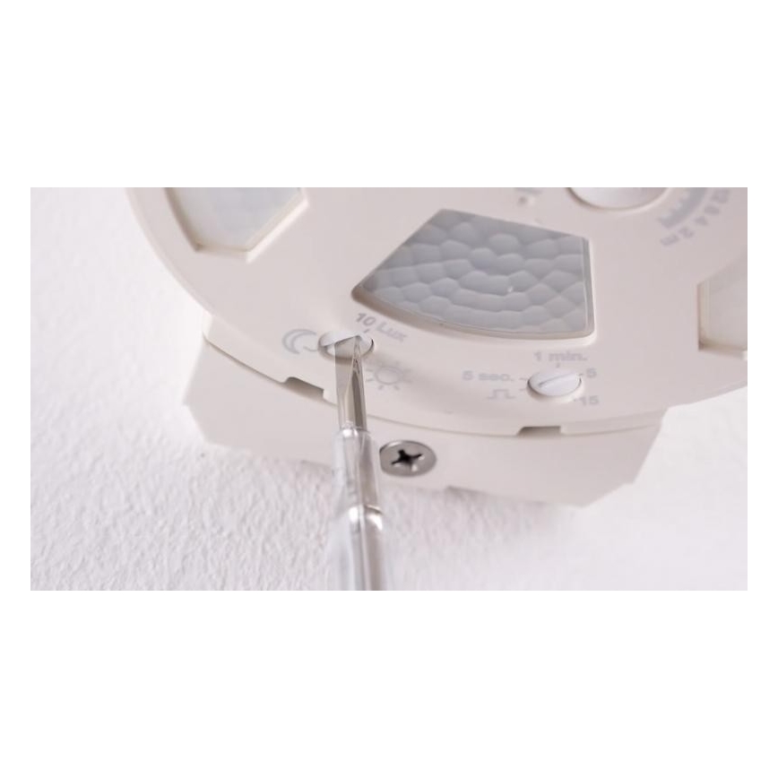 STEINEL 034955 - Outdoor motion sensor SenslQ S white IP54 + remote control