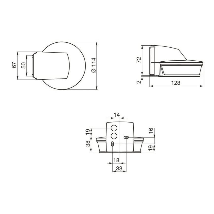 STEINEL 034955 - Outdoor motion sensor SenslQ S white IP54 + remote control