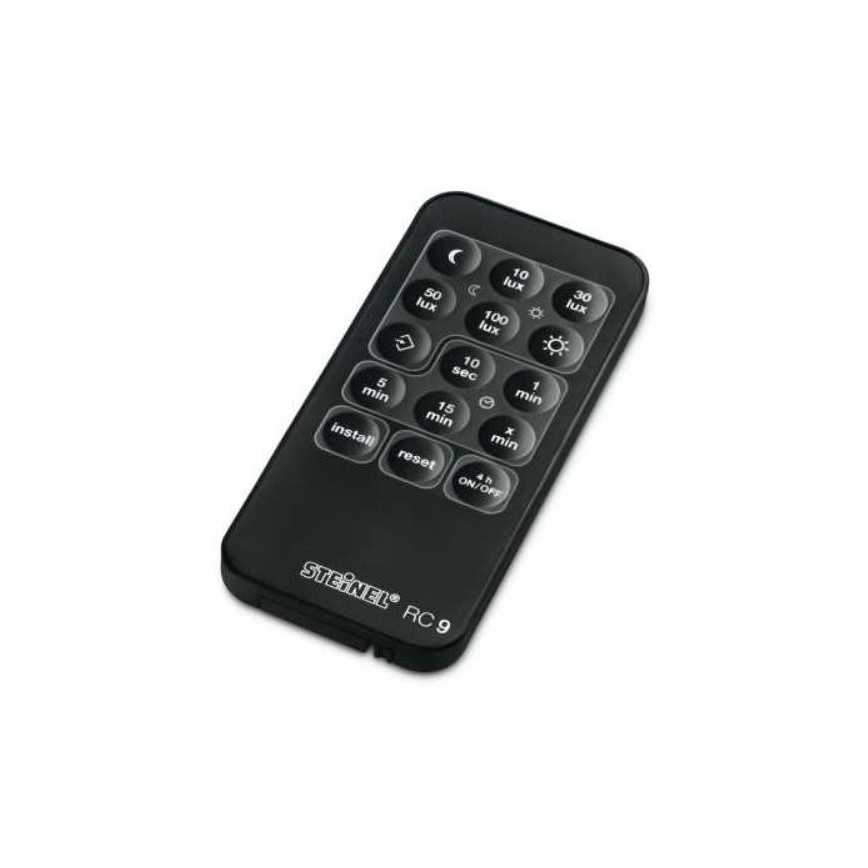 STEINEL 034979 - Outdoor motion sensor SenslQ S black IP54 + remote control