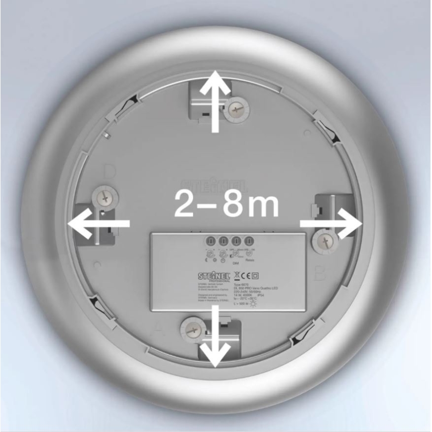 Steinel 035440 - LED Outdoor ceiling light with sensor QUATTRO LED/10W/230V IP54