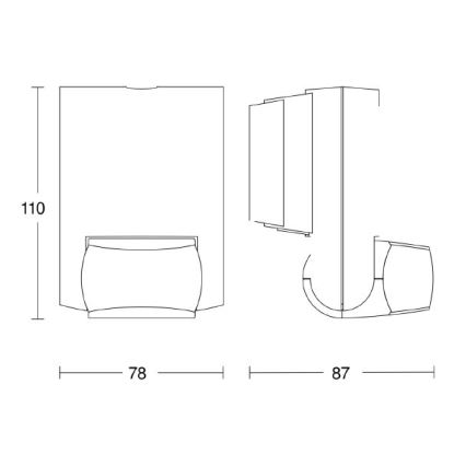Steinel 035761 - Outdoor infrared sensor IS 130-2 anthracite IP54