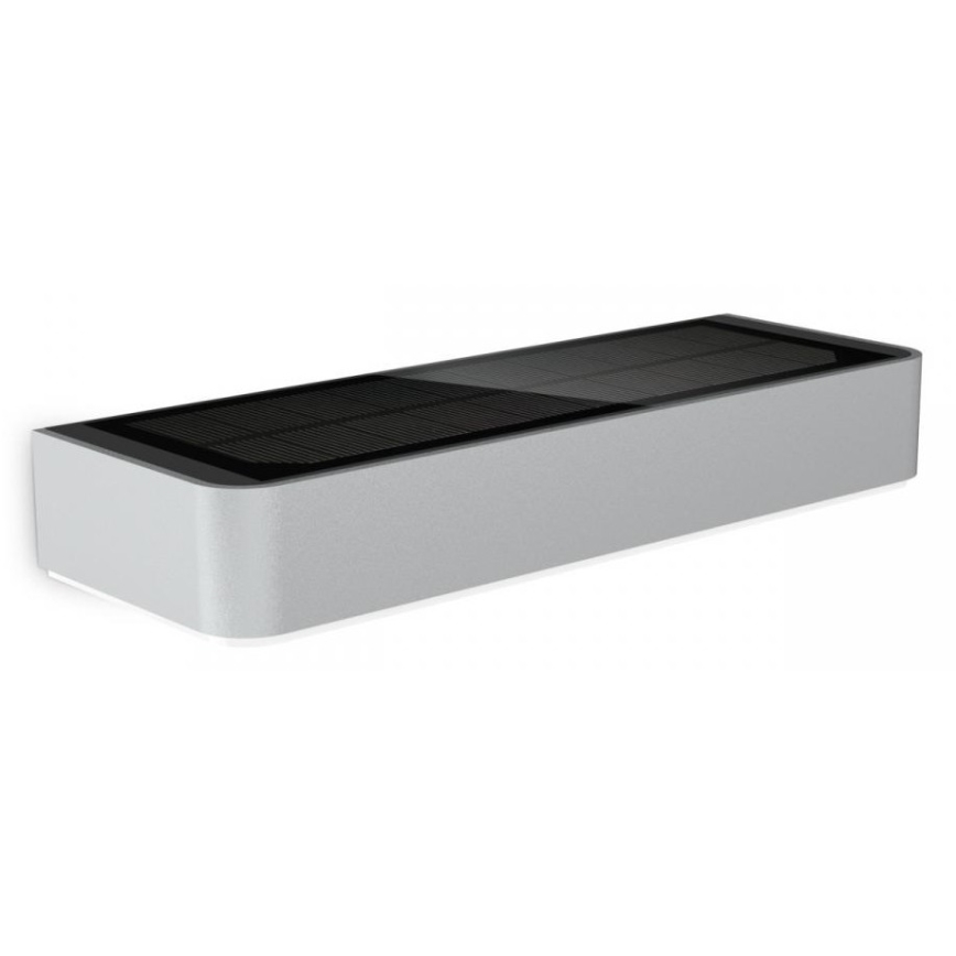 Steinel 052652 - LED Solar light with a sensor XSolar SOL-O LED/1,5W 2x2000mAh IP44 silver