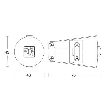 Steinel 053871 - Presence detector IR Quattro Micro 6m DALI-2 IP65 white