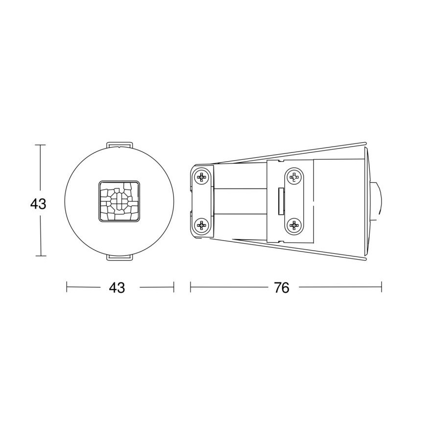 Steinel 053871 - Presence detector IR Quattro Micro 6m DALI-2 IP65 white