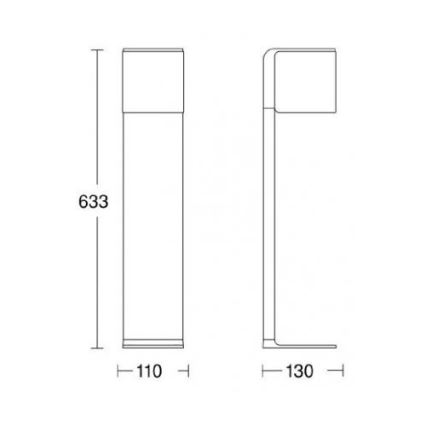 Steinel 055479 - LED Dimmable outdoor lamp with sensor CUBO LED/9,5W/230V IP44 anthracite