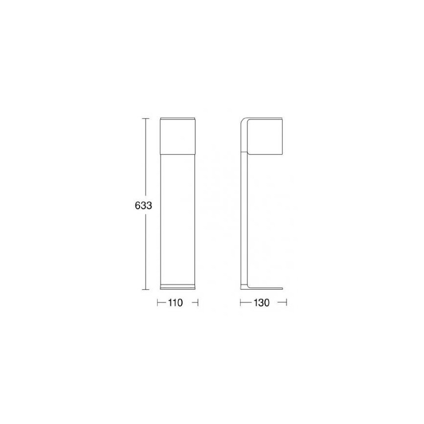 Steinel 055479 - LED Dimmable outdoor lamp with sensor CUBO LED/9,5W/230V IP44 anthracite