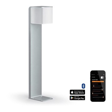 Steinel 055486 - LED Outdoor lamp with sensor CUBO LED/9,5W/230V IP44 silver