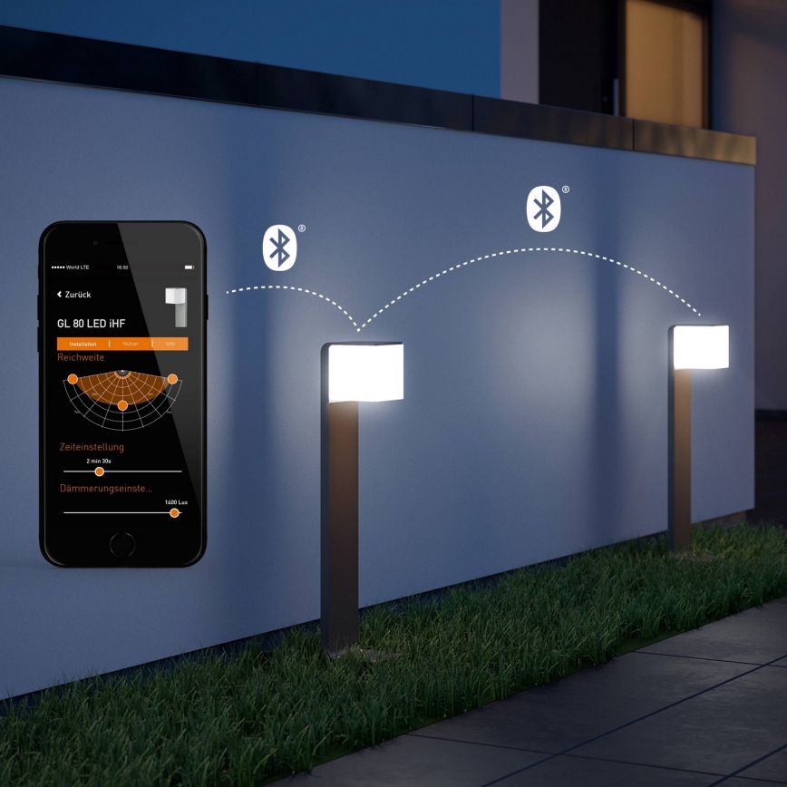Steinel 055486 - LED Outdoor lamp with sensor CUBO LED/9,5W/230V IP44 silver