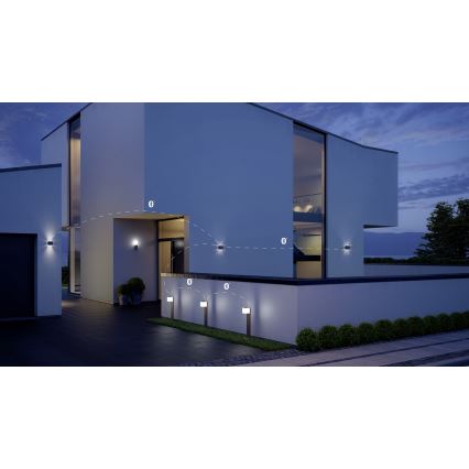 Steinel 055486 - LED Outdoor lamp with sensor CUBO LED/9,5W/230V IP44 silver