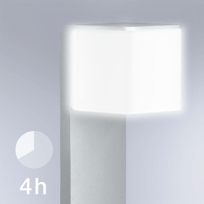 Steinel 055486 - LED Outdoor lamp with sensor CUBO LED/9,5W/230V IP44 silver