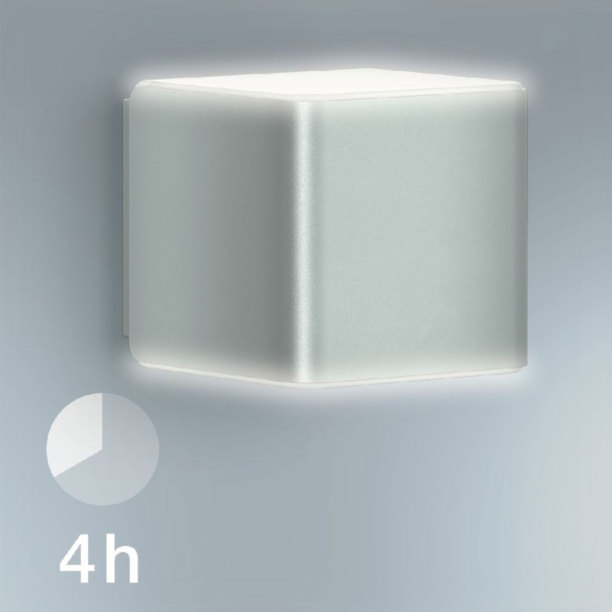 Steinel 055547 - LED Outdoor light with sensor L 840 LED/9,5W/230V IP44 silver