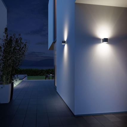 Steinel 055547 - LED Outdoor light with sensor L 840 LED/9,5W/230V IP44 silver