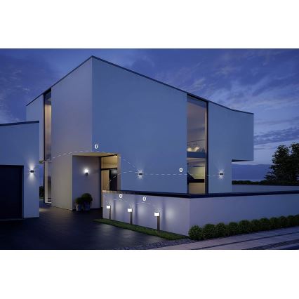 Steinel 055547 - LED Outdoor light with sensor L 840 LED/9,5W/230V IP44 silver