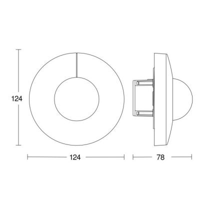 Steinel 057268 - Motion sensor IS 3360 DALI-2 IP20 round white