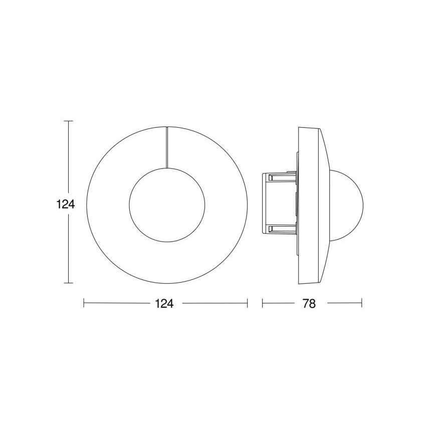 Steinel 057268 - Motion sensor IS 3360 DALI-2 IP20 round white