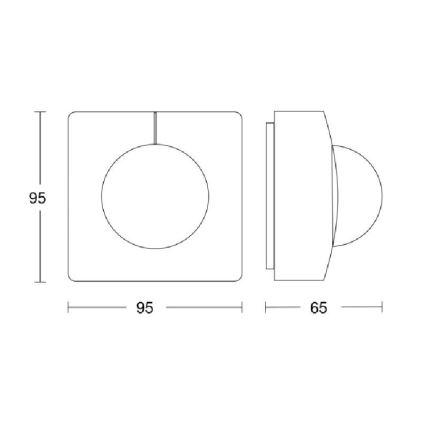 Steinel 057275 - Motion sensor IS 345 DALI-2 IPD IP54 square white