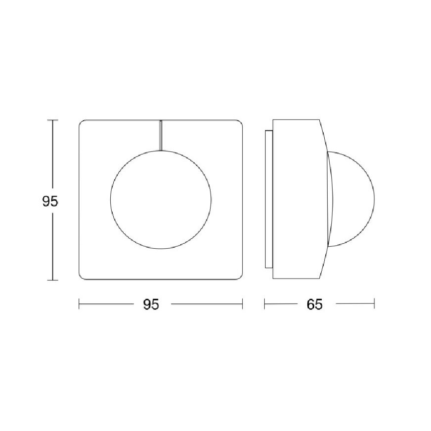 Steinel 057275 - Motion sensor IS 345 DALI-2 IPD IP54 square white