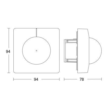 Steinel 057282 - Motion sensor IS 345 DALI-2 IPD square white