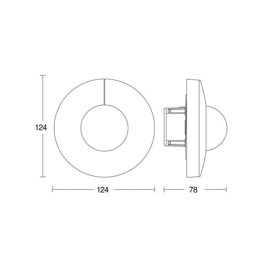Steinel 057305 - Motion sensor IS 345 DALI-2 IPD round white
