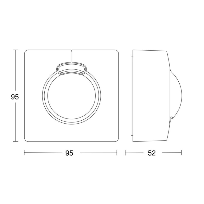 Steinel 057312 - Motion sensor HF 3360 DALI-2 IP54 square white