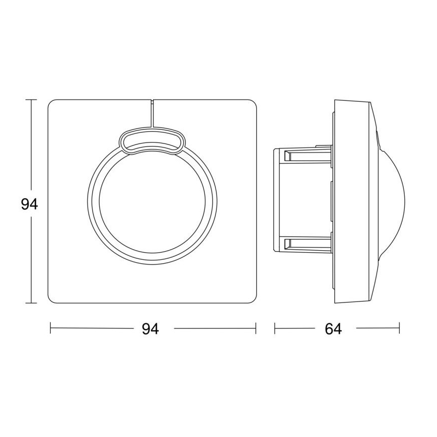 Steinel 057336 - Motion sensor HF 3360 DALI-2 IP20 square white