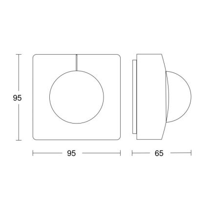 Steinel 057350 - Motion sensor IS 3180 DALI-2 IPD IP54 white