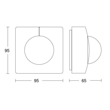 Steinel 057374 - Motion sensor IS 3360 MX Highbay DALI-2 IP54 white