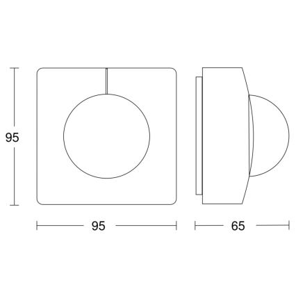 Steinel 058135 - Motion sensor IS 3180 V3 KNX IP54 square white