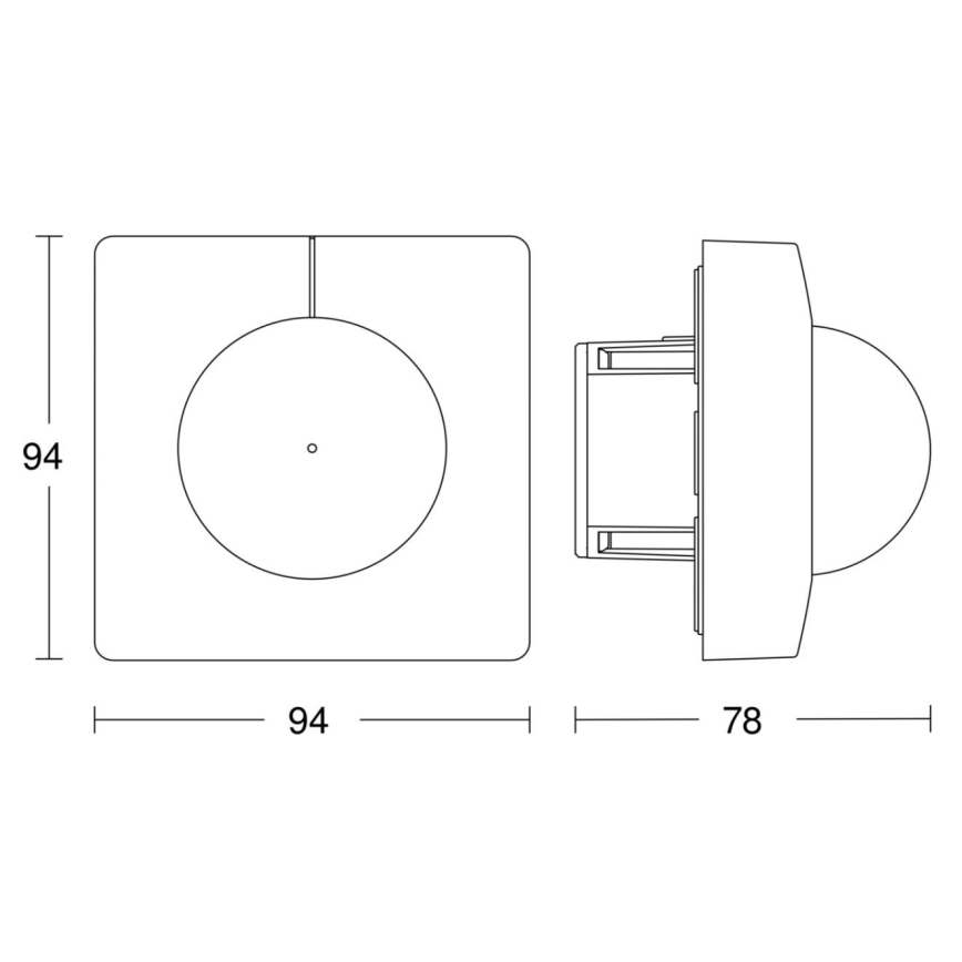 Steinel 058142 - Motion sensor IS 3180 V3 KNX square white