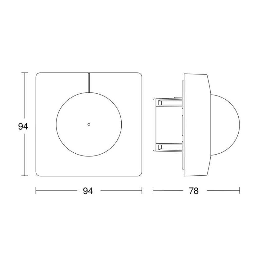 Steinel 058173 - Motion sensor IS 3360 KNX square white