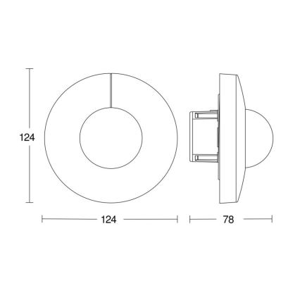 Steinel 058197 - Motion sensor IS 3360-R KNX V3 IP54 round white