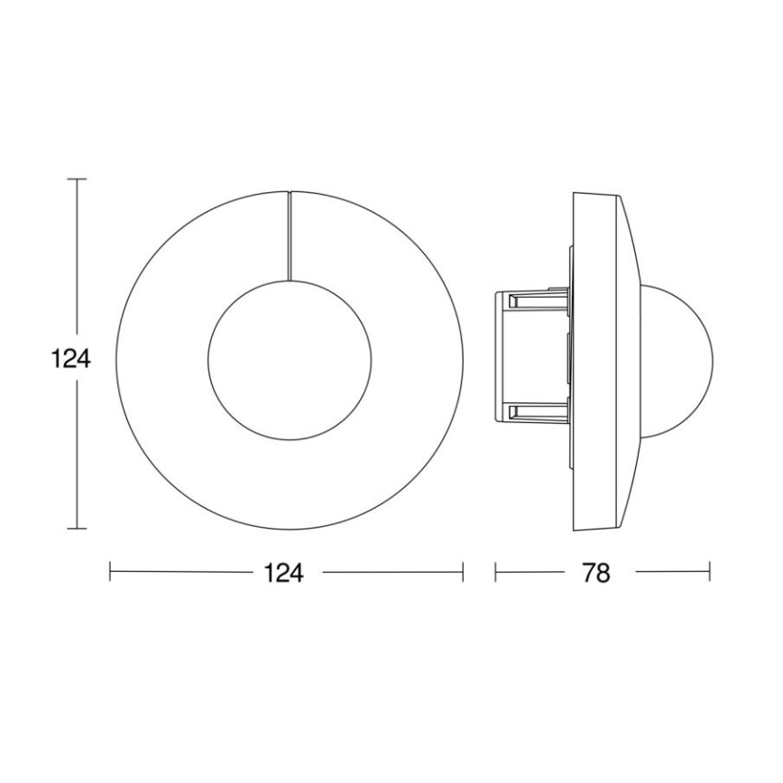 Steinel 058197 - Motion sensor IS 3360-R KNX V3 IP54 round white