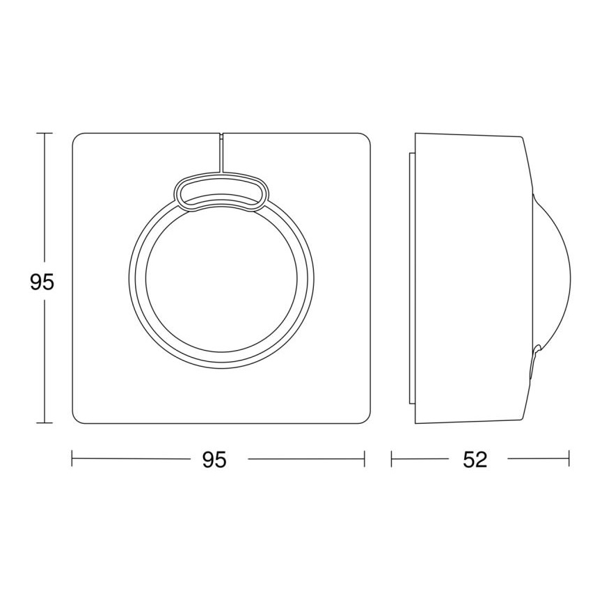 Steinel 058210 - Motion sensor HF 3360 V3 KNX IP54 square white