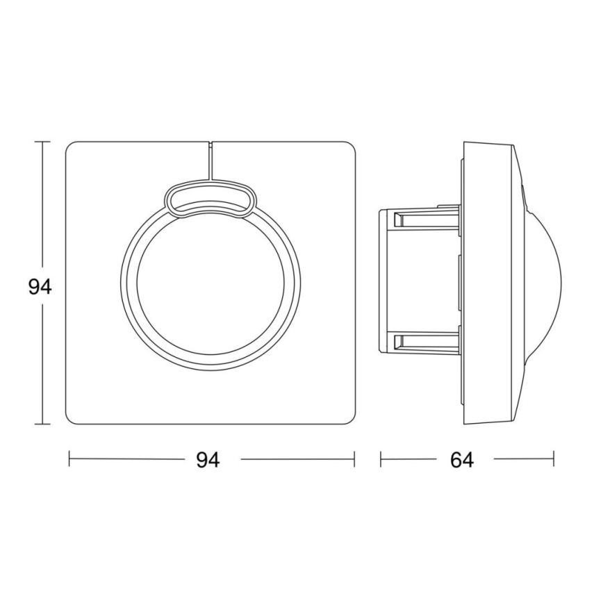 Steinel 058227 - Motion sensor HF 3360 V3 KNX square white