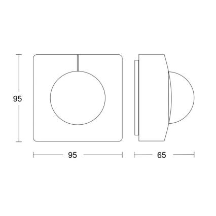 Steinel 058258 - Motion sensor IS 345 V3 KNX IP54 square white