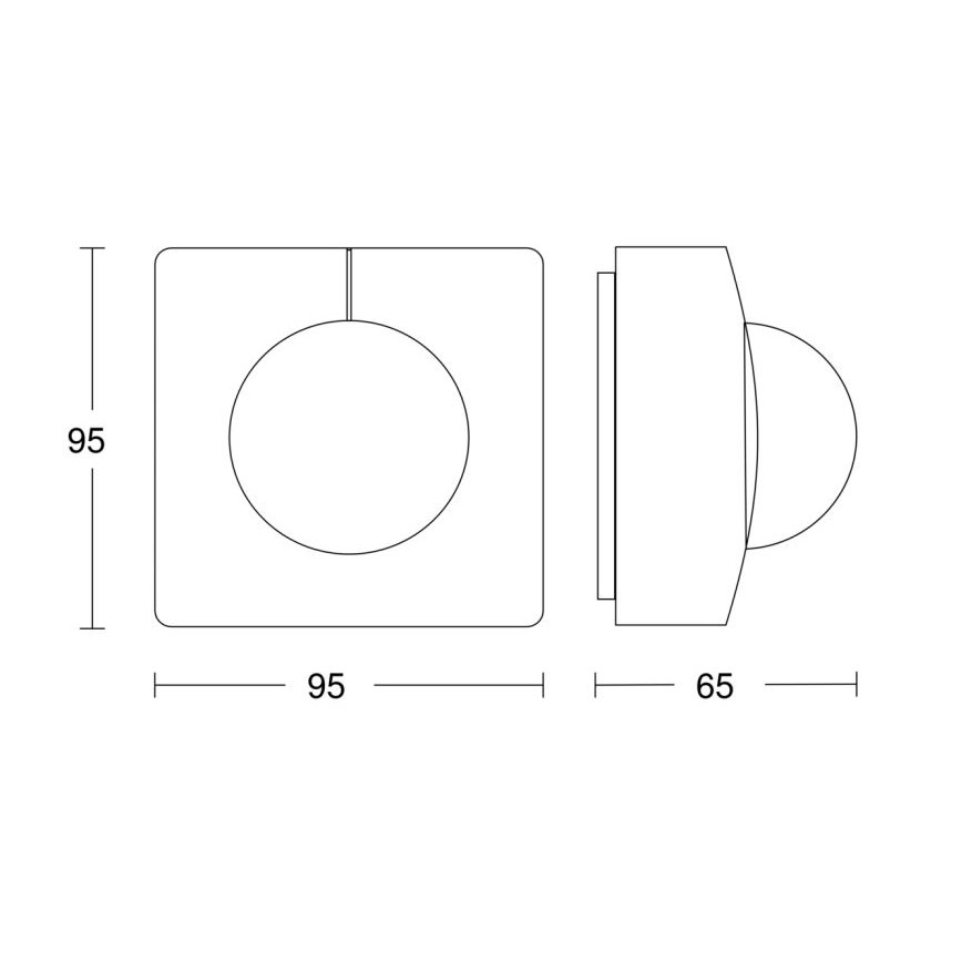 Steinel 058258 - Motion sensor IS 345 V3 KNX IP54 square white