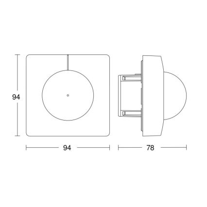 Steinel 058265 - Motion sensor IS 345 V3 KNX square white
