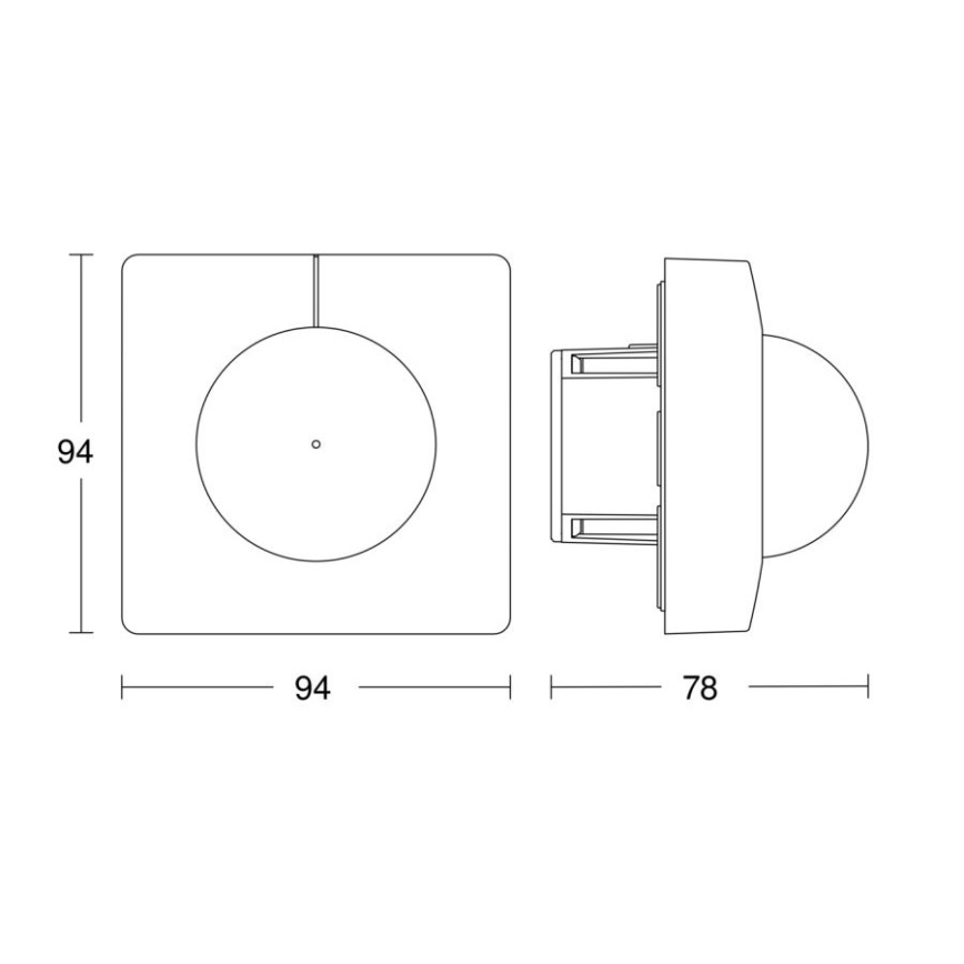 Steinel 058265 - Motion sensor IS 345 V3 KNX square white