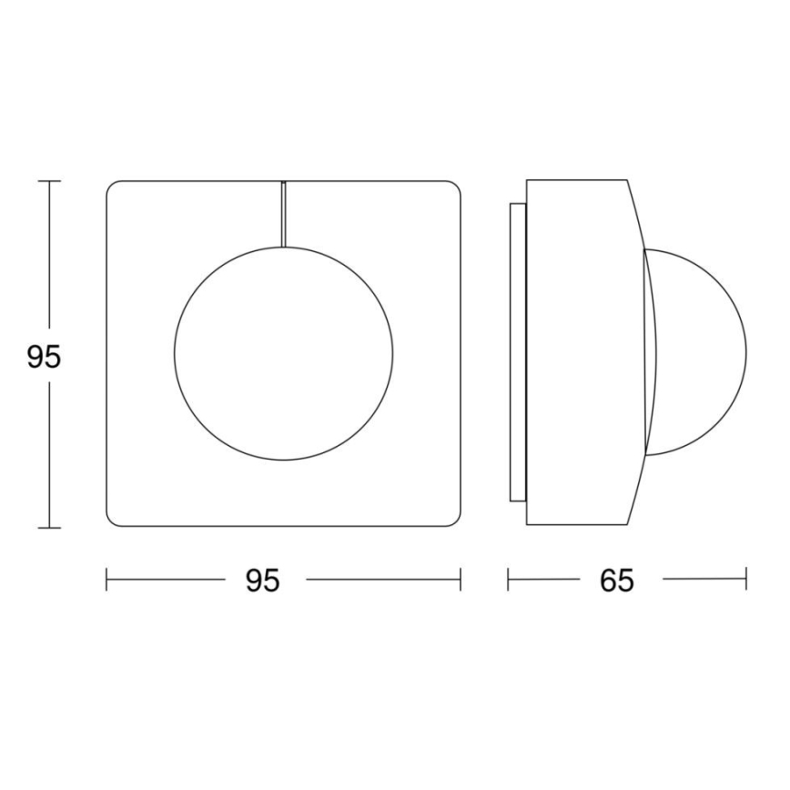 Steinel 058296 - Motion sensor IS 345 MX Highbay V3 KNX IP54 square white