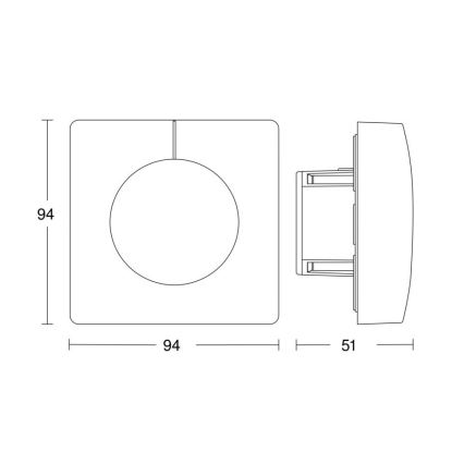 Steinel 058326 - Light sensor Dual V3 KNX square white