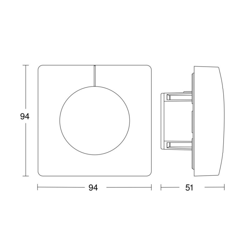 Steinel 058326 - Light sensor Dual V3 KNX square white