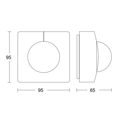 Steinel 058364 - Motion sensor IS 3360 MX Highbay V3 KNX IP54 square white