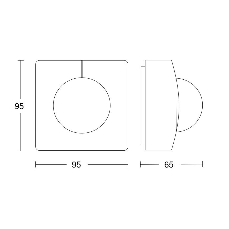 Steinel 058364 - Motion sensor IS 3360 MX Highbay V3 KNX IP54 square white