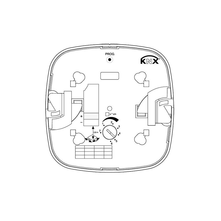Steinel 058487 - Presence detector IR Quattro 8m V3 KNX white